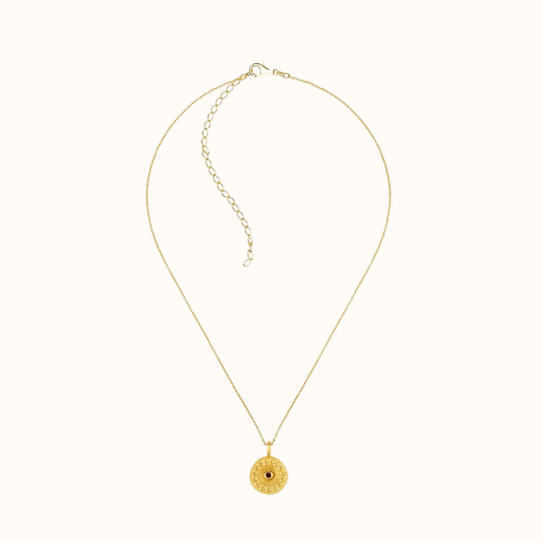 Athena Granat Charm Golden