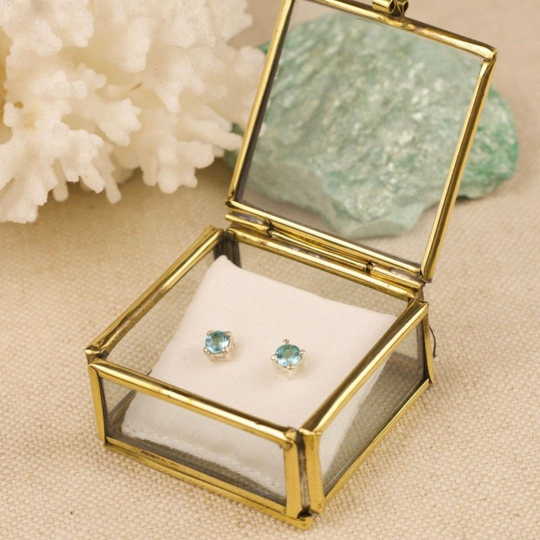 Mala Apatit Ohrstecker Silber (Limited Edition)