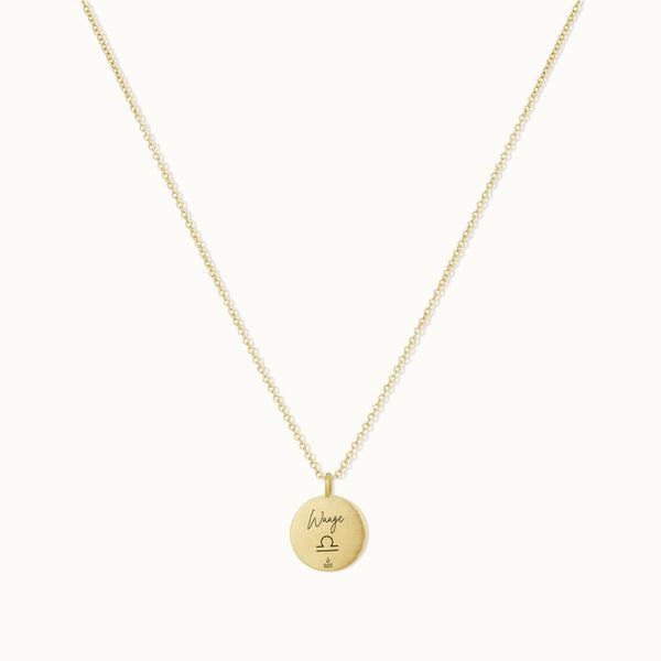 Waage Münzen Charm Golden