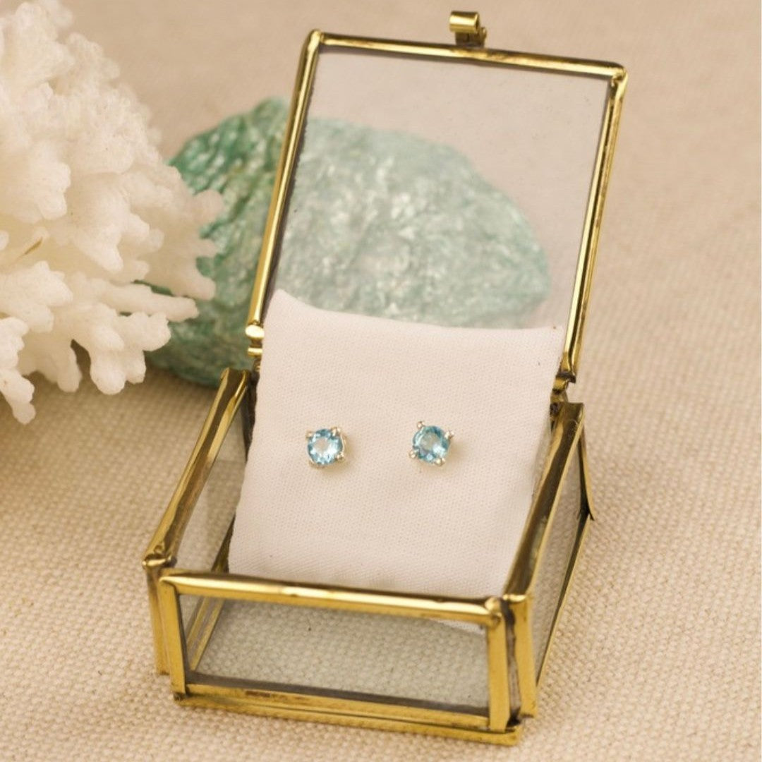 Mala Apatit Ohrstecker Silber (Limited Edition)