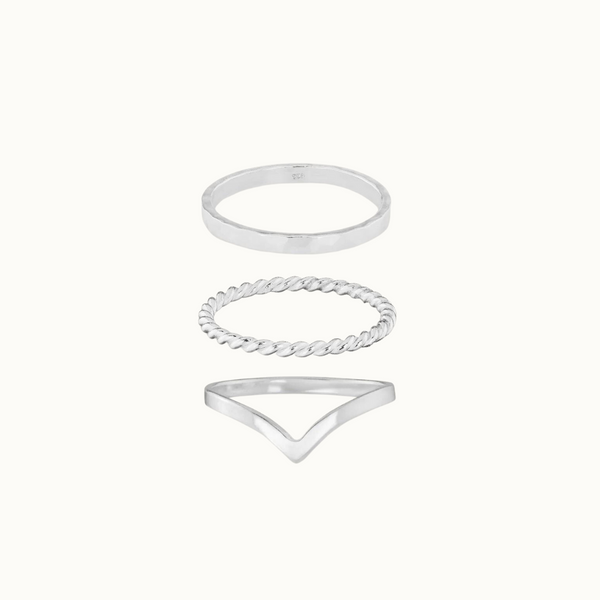 Everyday Stacking Silber Set