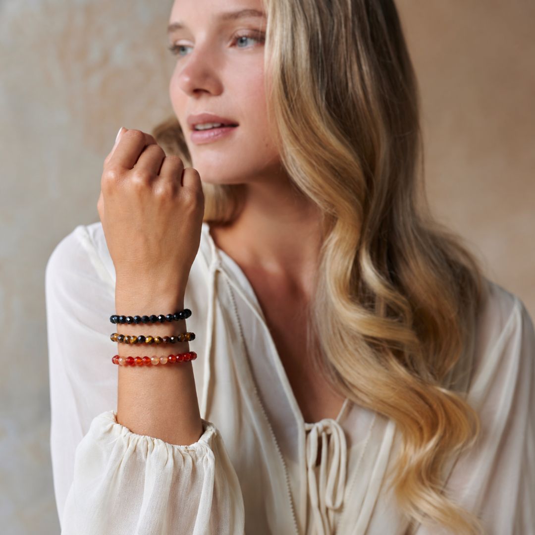 ENERGIZE Set Karneol, Tigerauge, Onyx