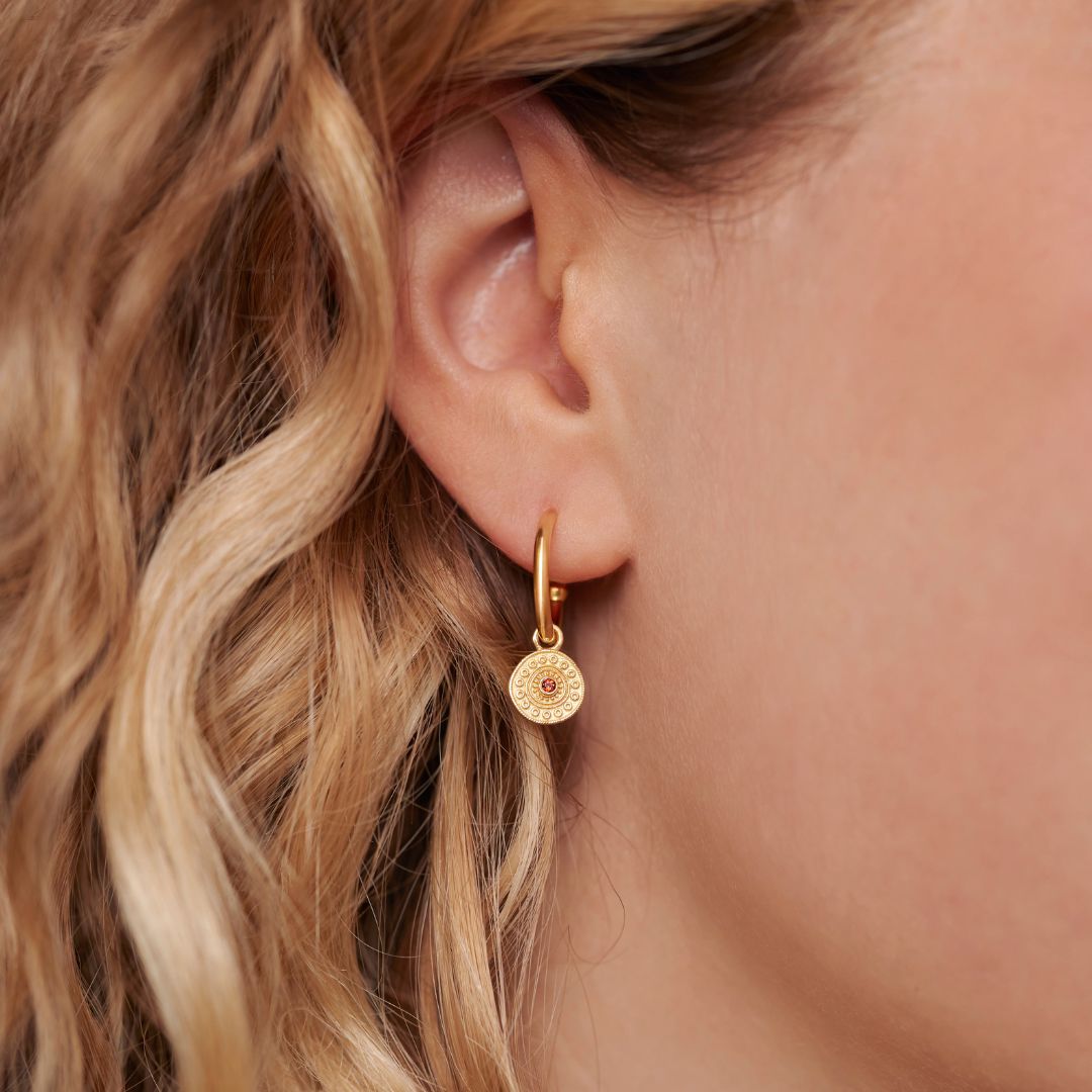 Athena Granat Hoops Golden