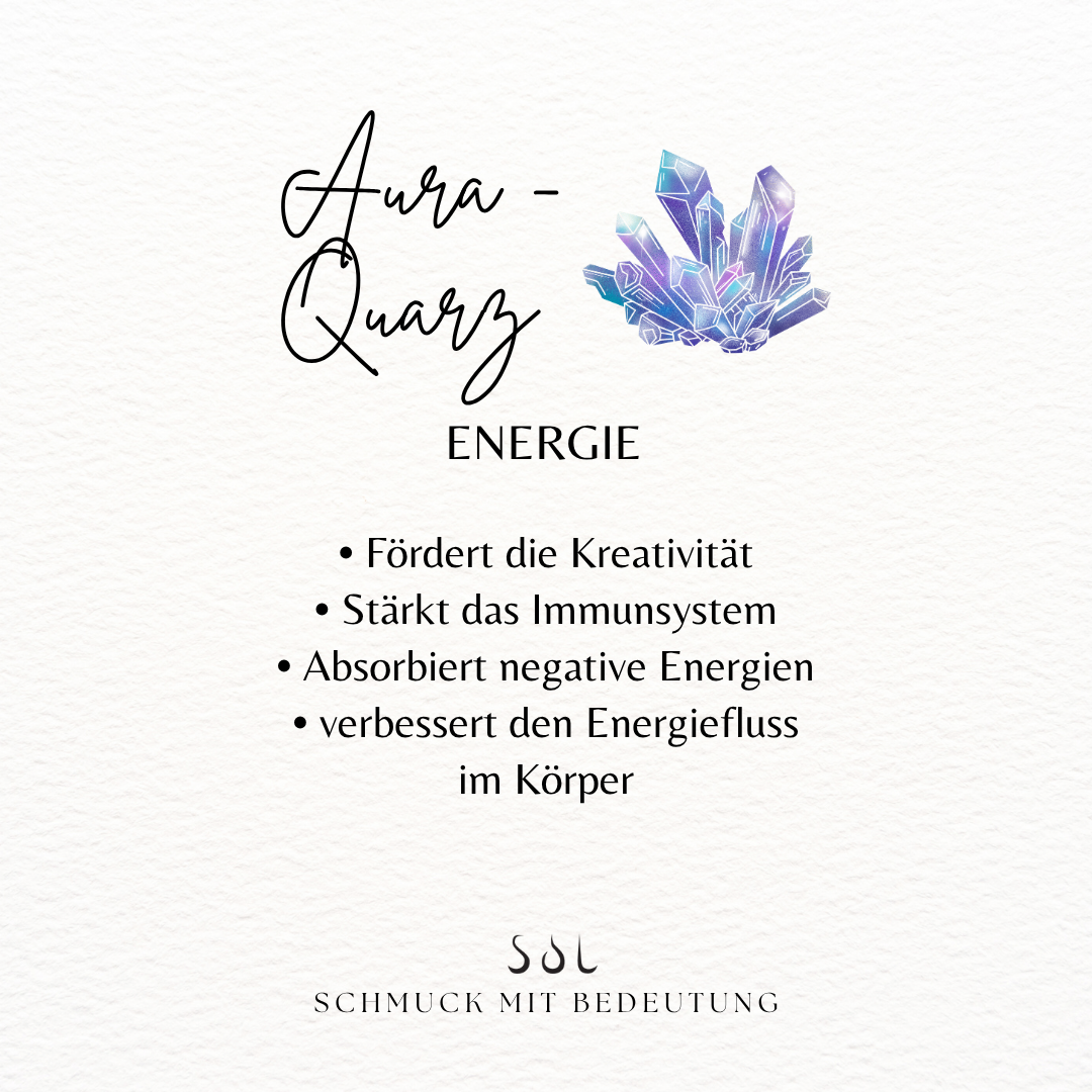 Venus Aura-Quarz Charm Silber