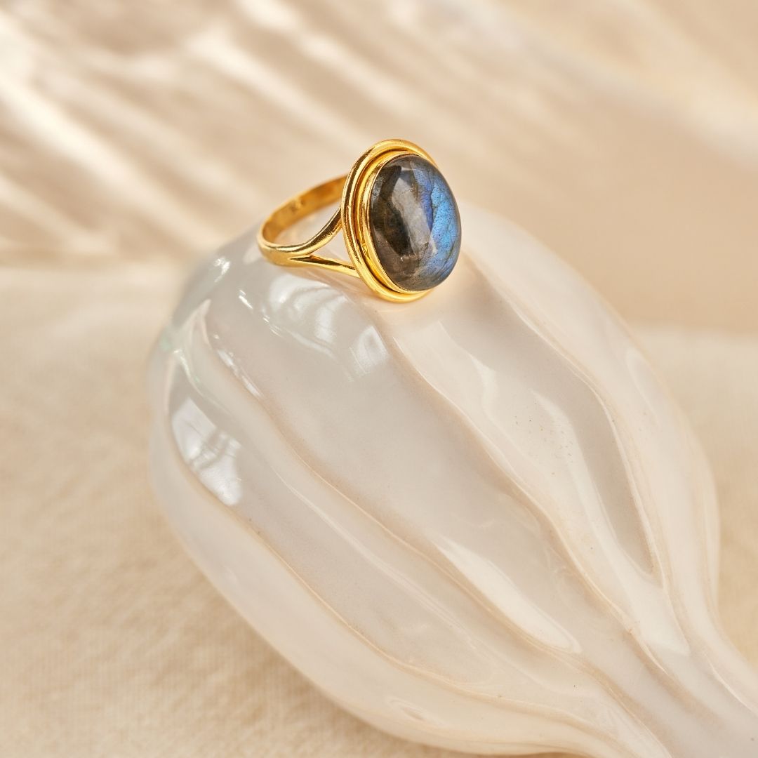 Aylin Labradorit Ring Golden