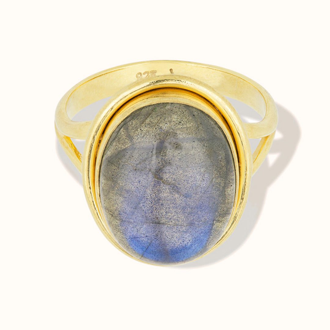 Aylin Labradorit Ring Golden