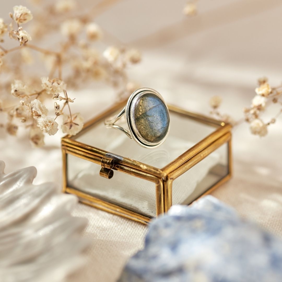 Aylin Labradorit Ring Silber