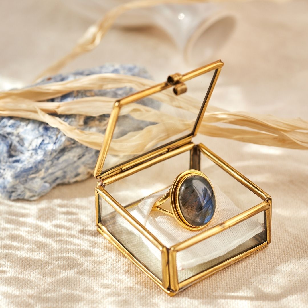 Aylin Labradorit Ring Golden