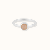 Una Peach-Mondstein Ring Silber