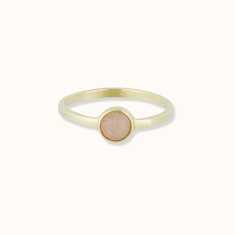 Una Peach-Mondstein Ring Golden
