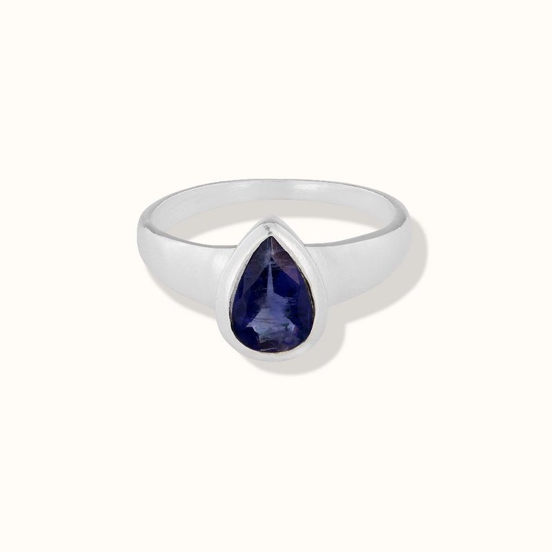 Agua Iolith Ring Silber