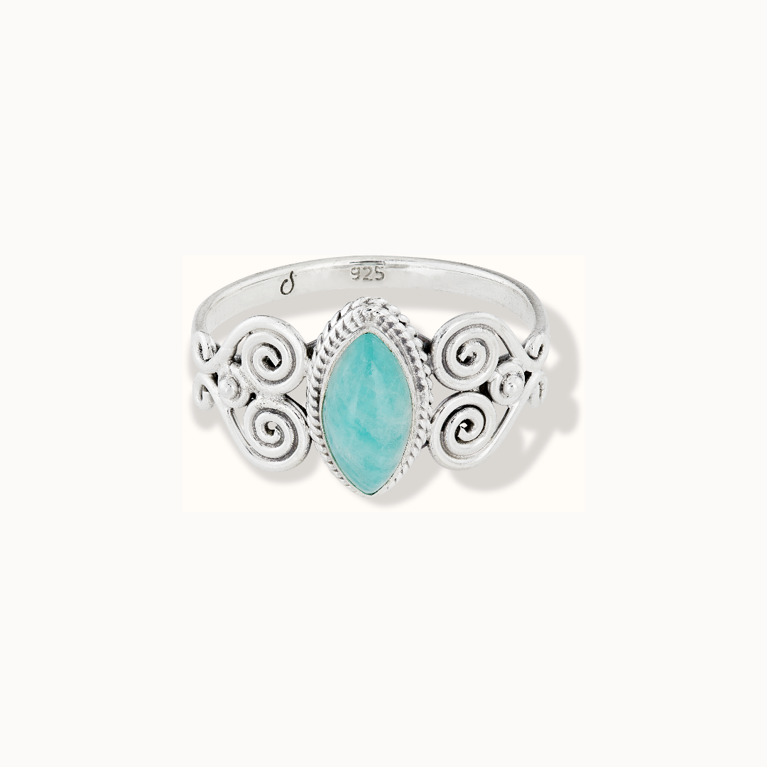 Namaste Amazonit Ring Silber - Spirit of Liebs