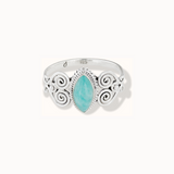 Namaste Amazonit Ring Silber