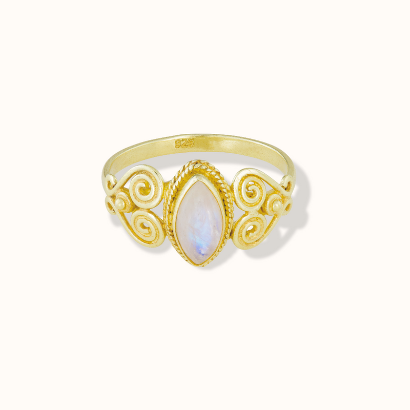 Namaste Mondstein Ring Golden