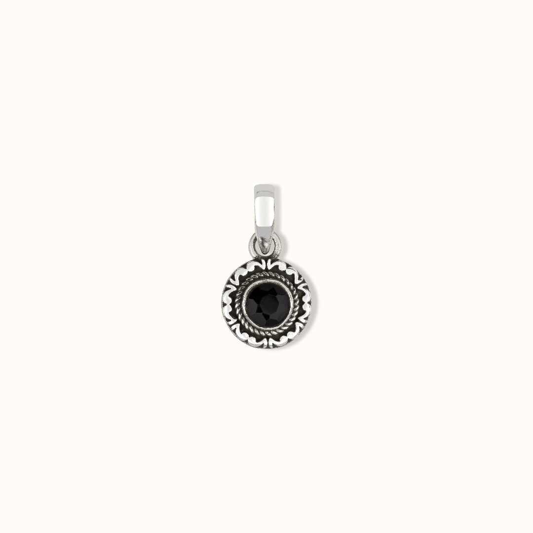 Inka Onyx Charm Silber