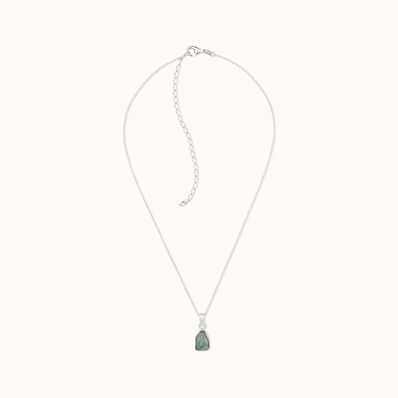 Gaia Aquamarin Charm Silber