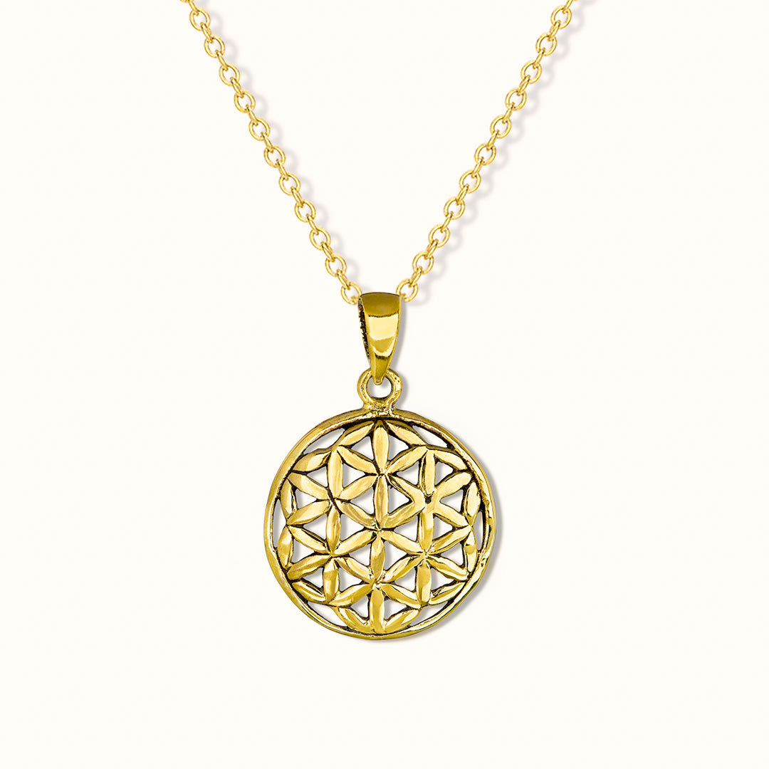 Blume des Lebens Charm Golden