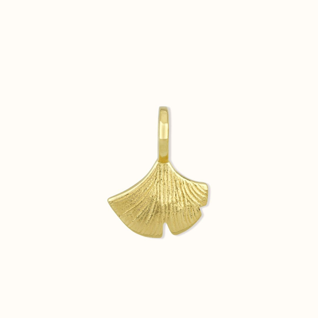 "Graceful. Grounded. Powerful" Ginkgo Charm Golden