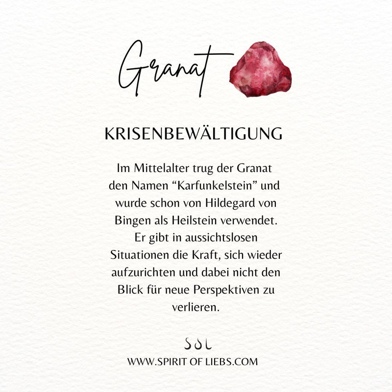Skorpion Granat Charm Silber - Spirit of Liebs