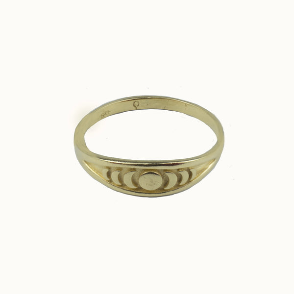 Moon and Back Ring Golden
