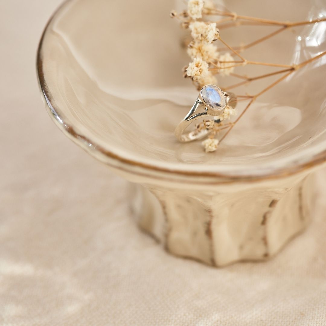 Kaleo Mondstein Ring Silber