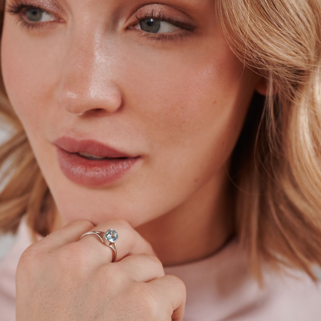 Kaleo Topas Ring Silber