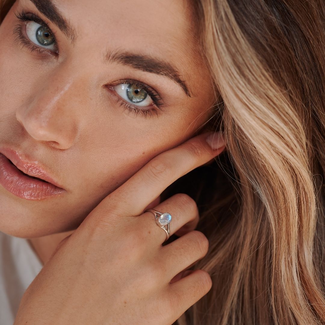 Kaleo Topas Ring Silber