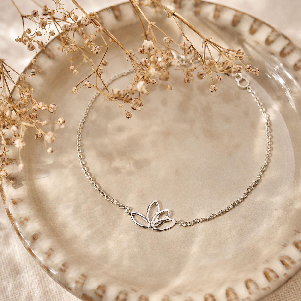 Lotus Armband Silber