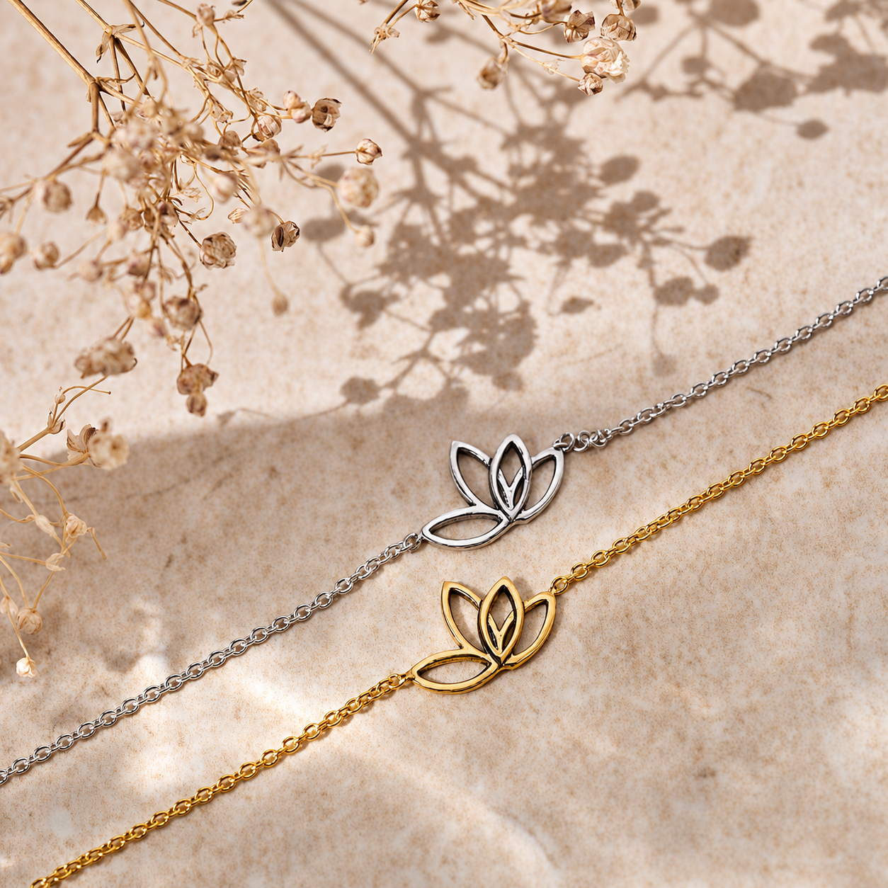 Lotus Armband Silber