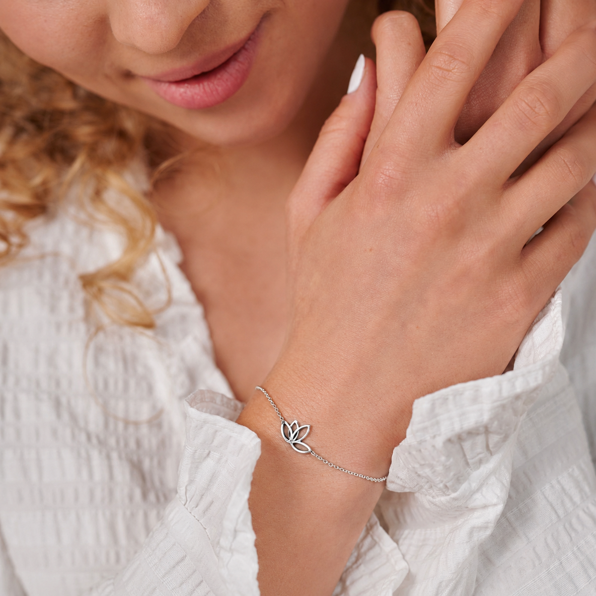 Lotus Armband Silber