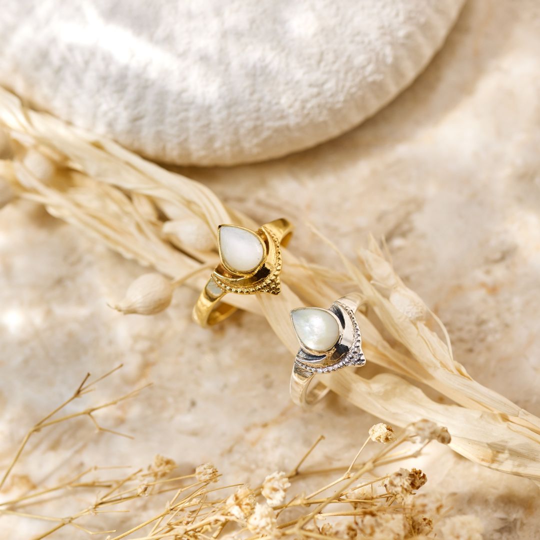 Moana Perlmutt Ring Silber