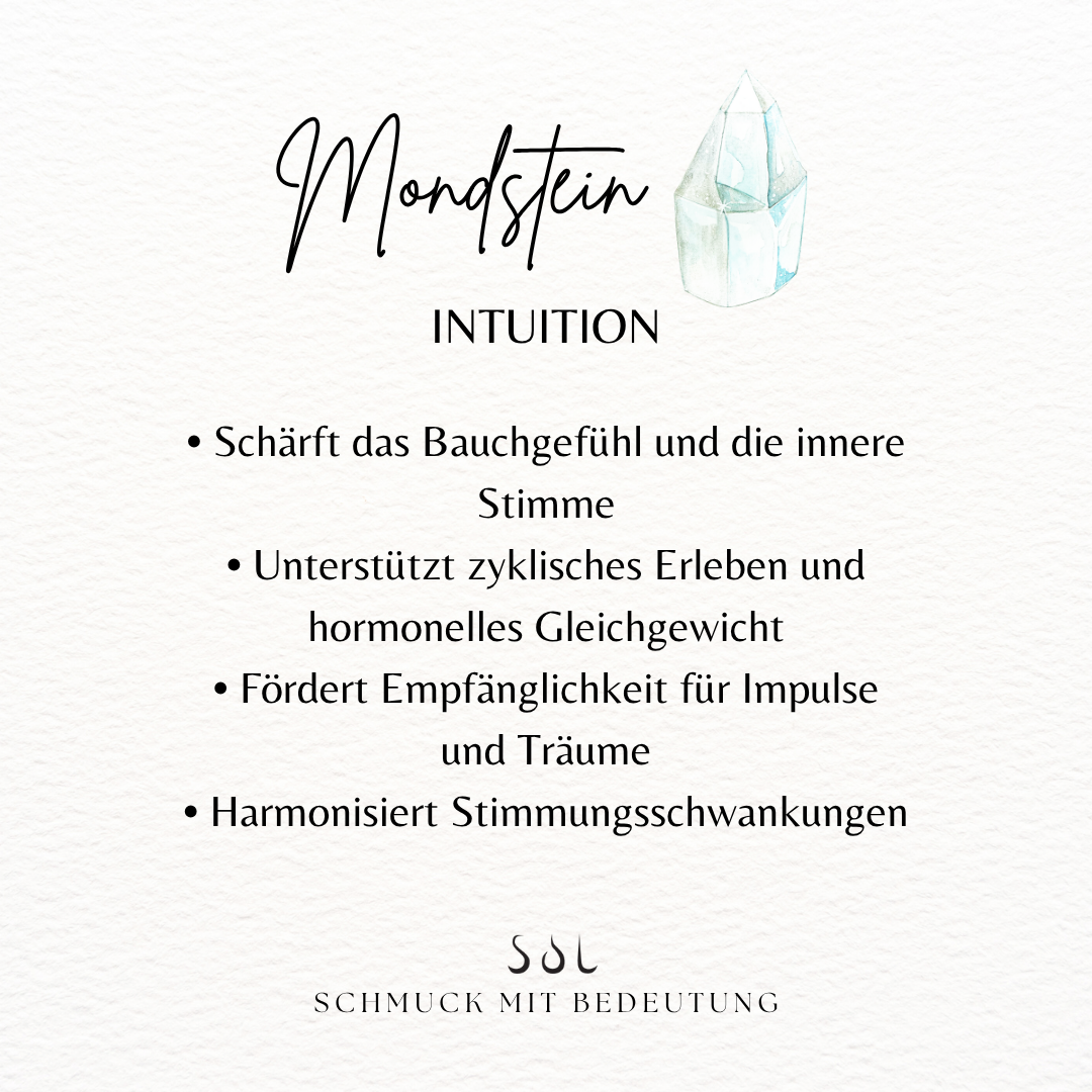 Namaste Mondstein Ring Silber