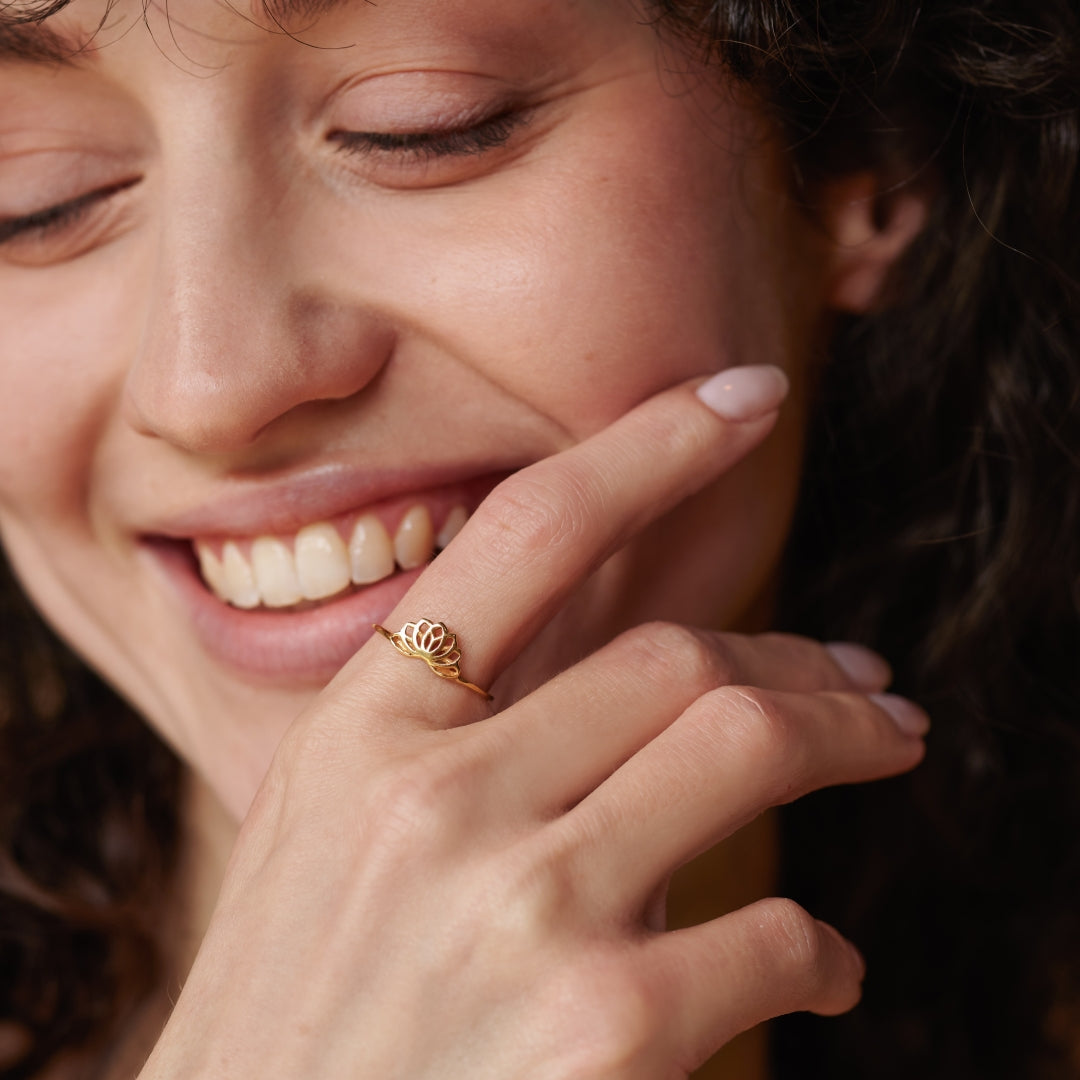 Padma Lotus Ring Golden