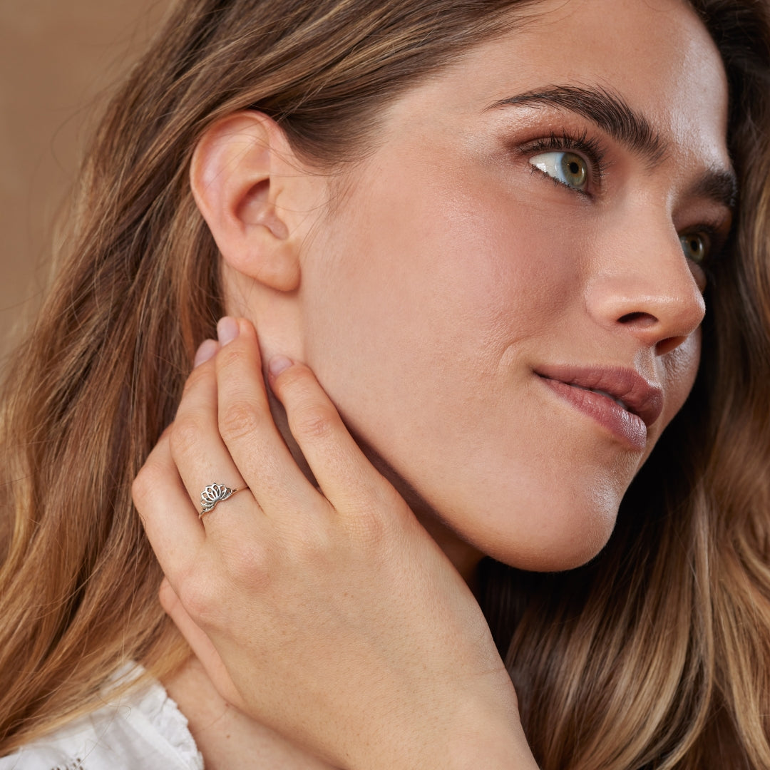 Padma Lotus Ring Silber