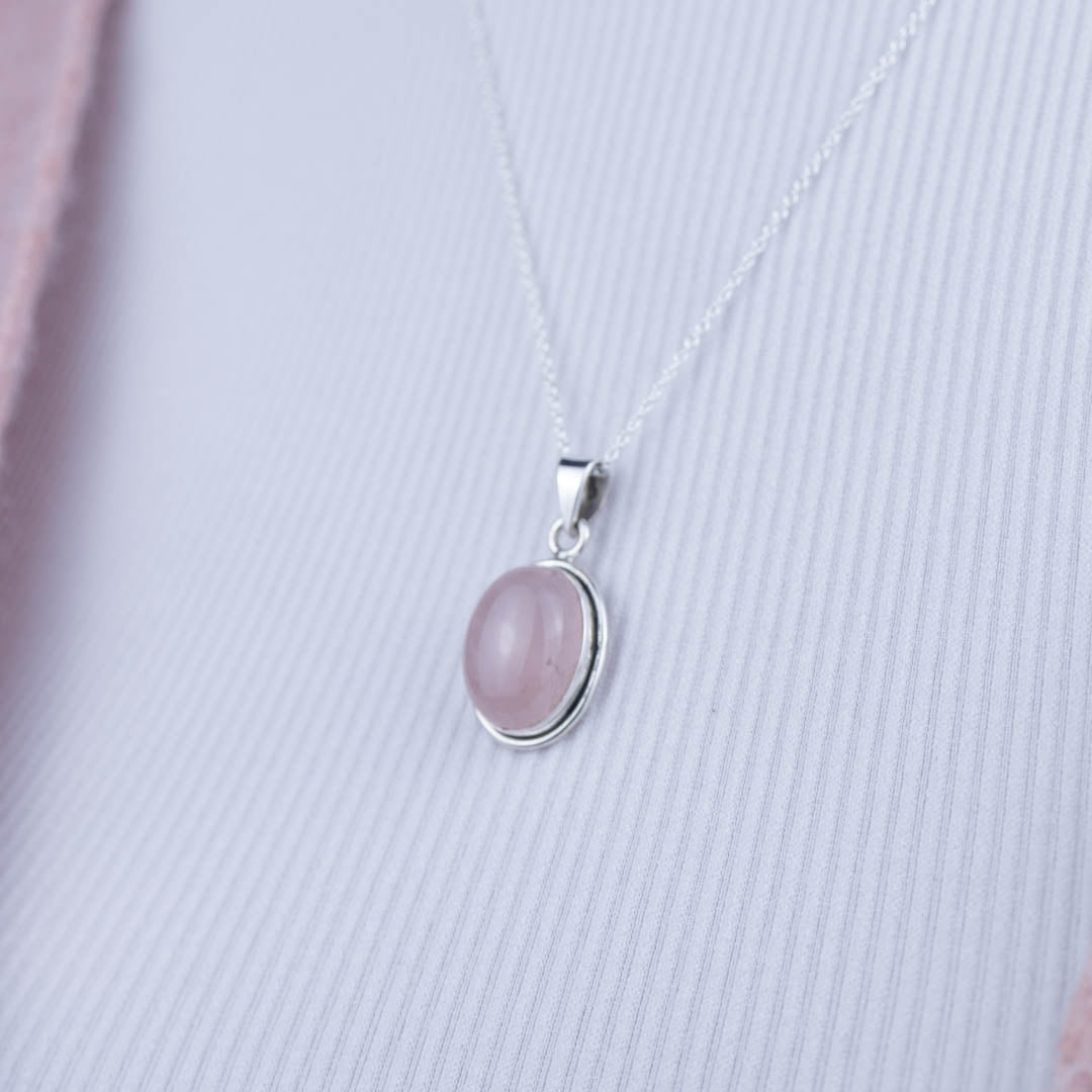 Aylin Rosenquarz Charm Silber - Spirit of Liebs