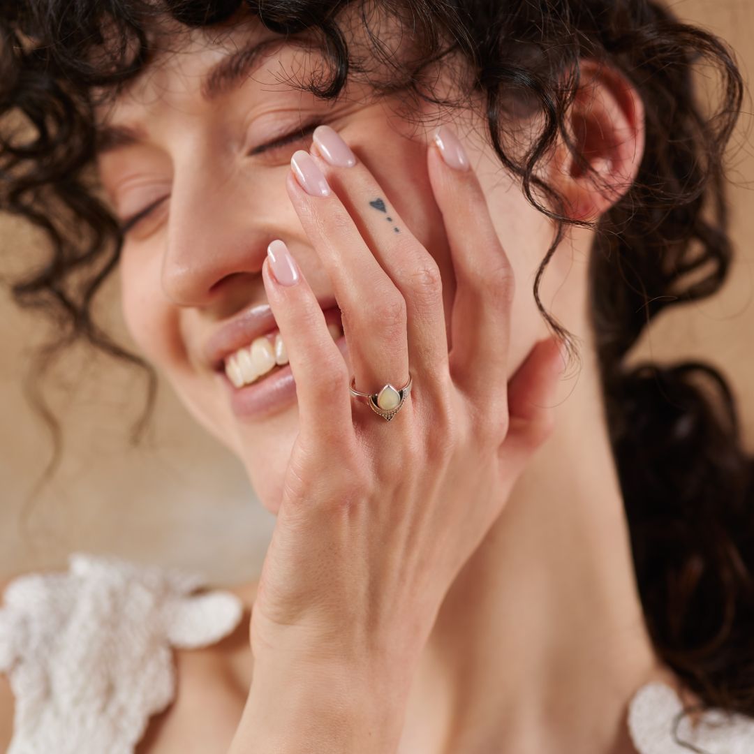 Moana Perlmutt Ring Silber