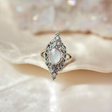 Sahara Weißes Perlmutt Ring Silber