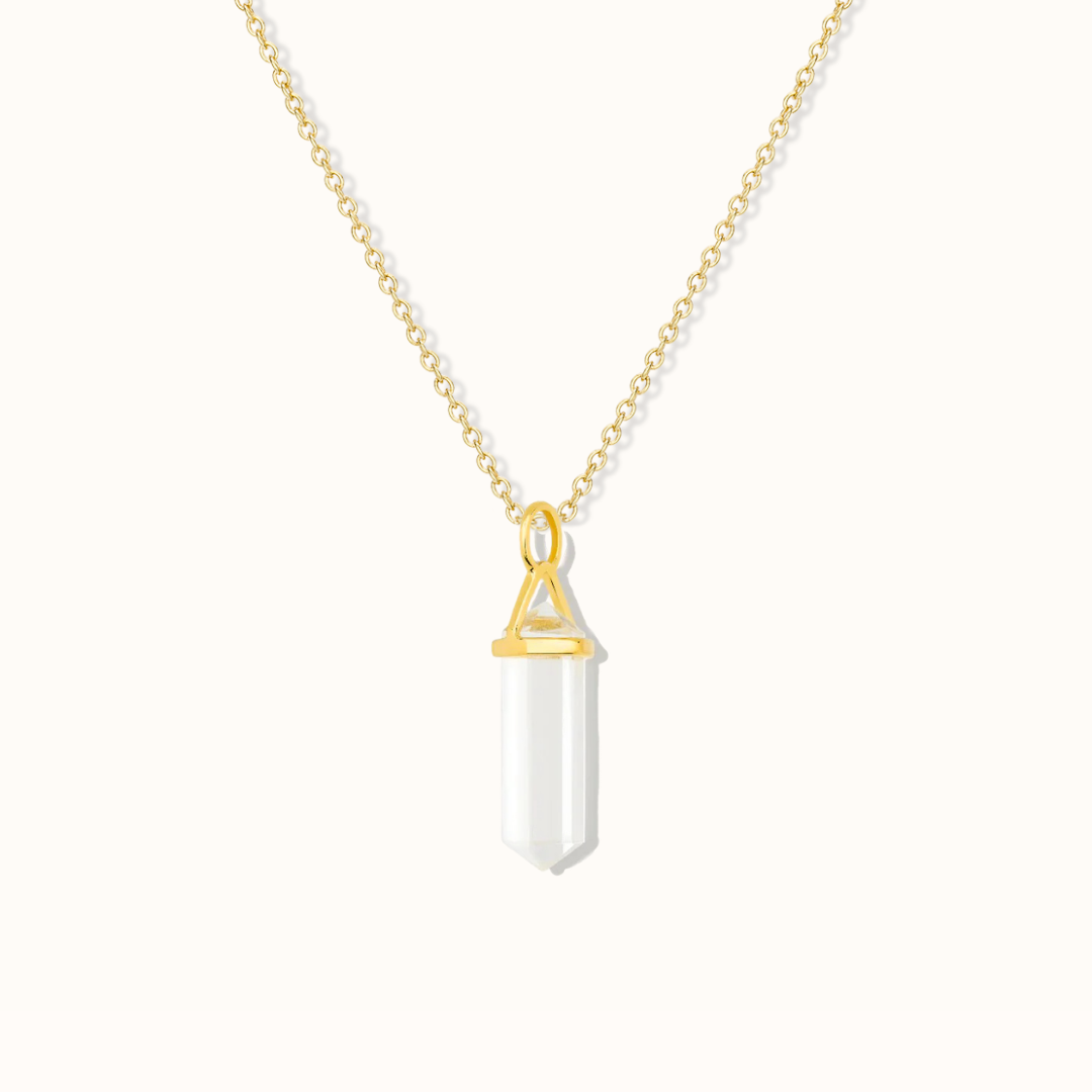 Soul Kristallspitze Bergkristall Charm Golden
