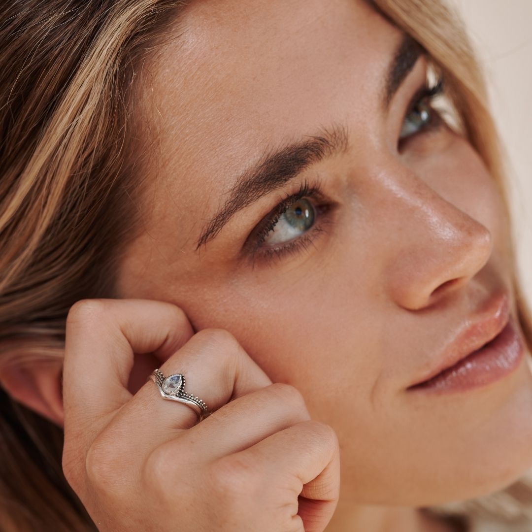 Tiara Topas Ring Silber