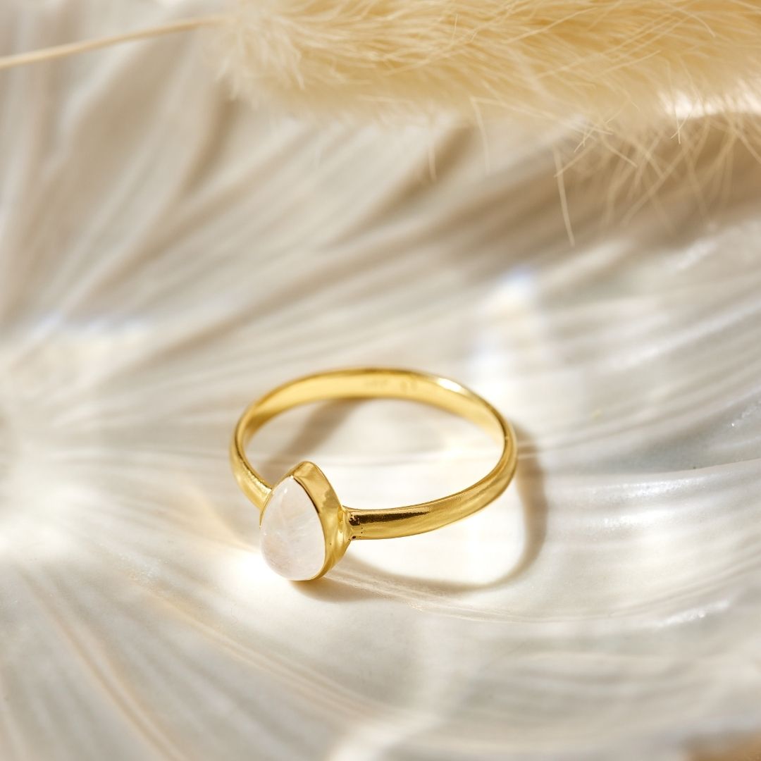 Agua Mondstein Ring Golden