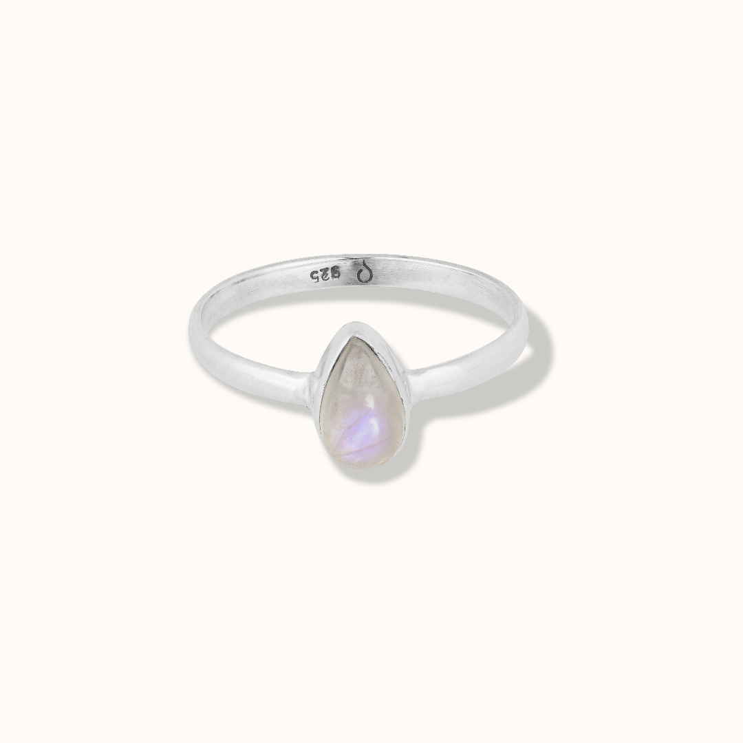 Agua Mondstein Ring Silber - Spirit of Liebs