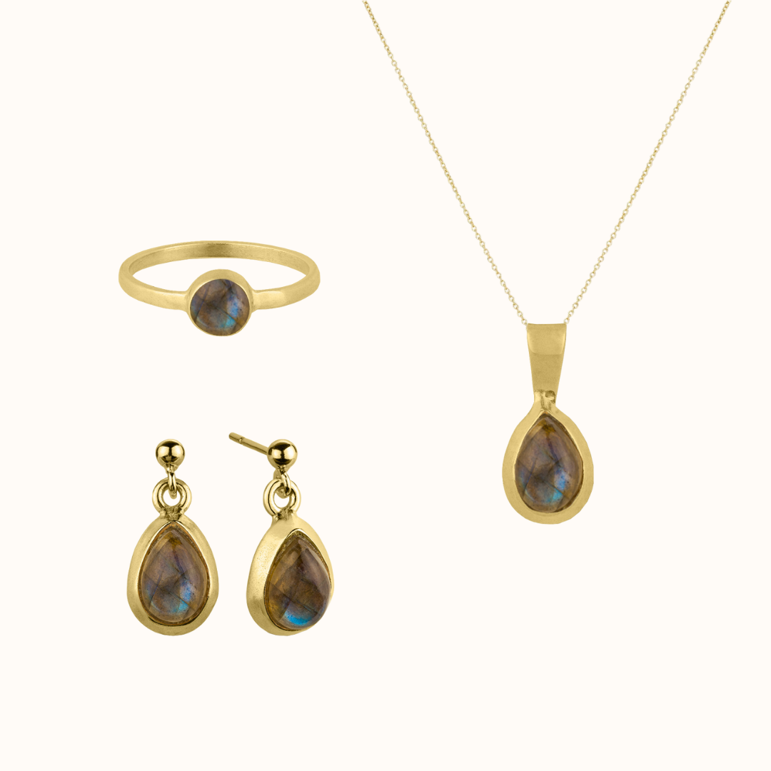 Agua Labradorit Golden Set