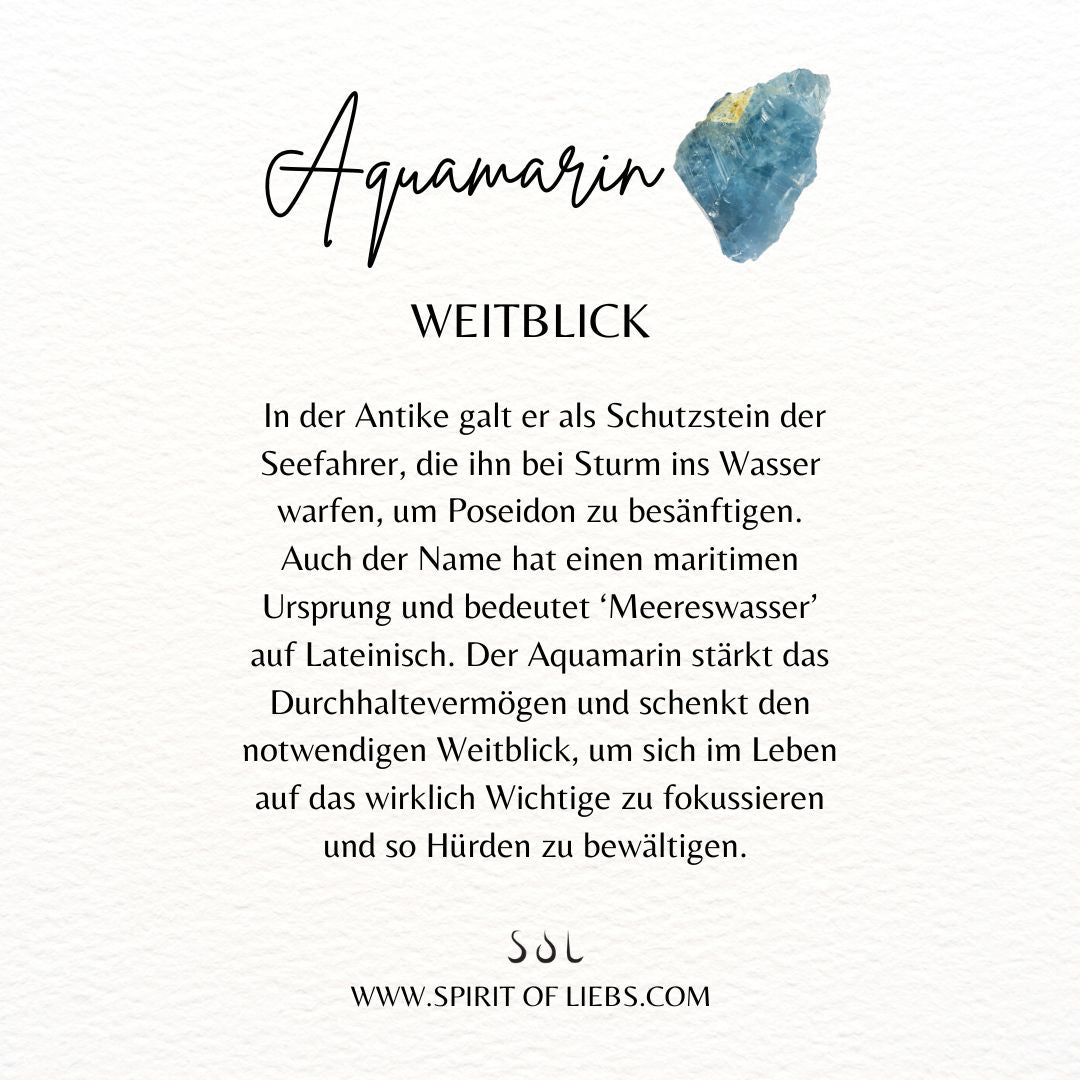 Gaia Aquamarin Charm Silber - Spirit of Liebs