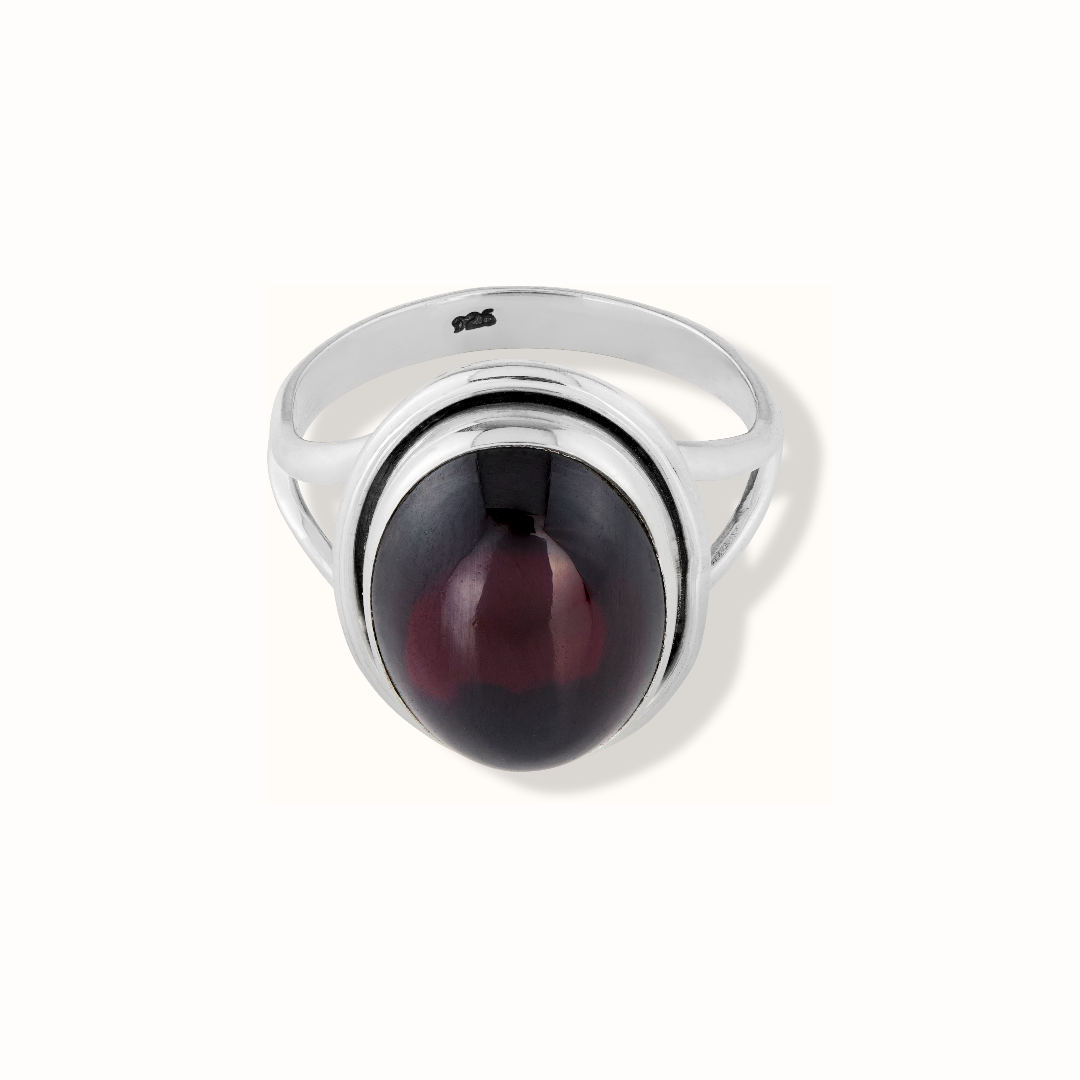 Aylin Granat Ring Silber - Spirit of Liebs