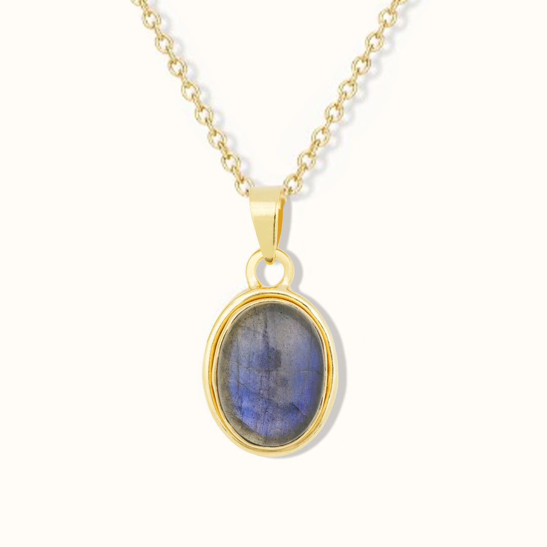 Aylin Labradorit Charm Golden