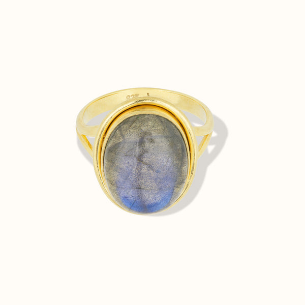 Aylin Labradorit Ring Golden