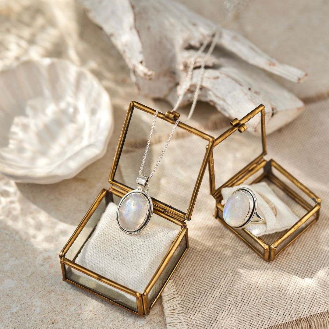 Aylin Mondstein Silber Set