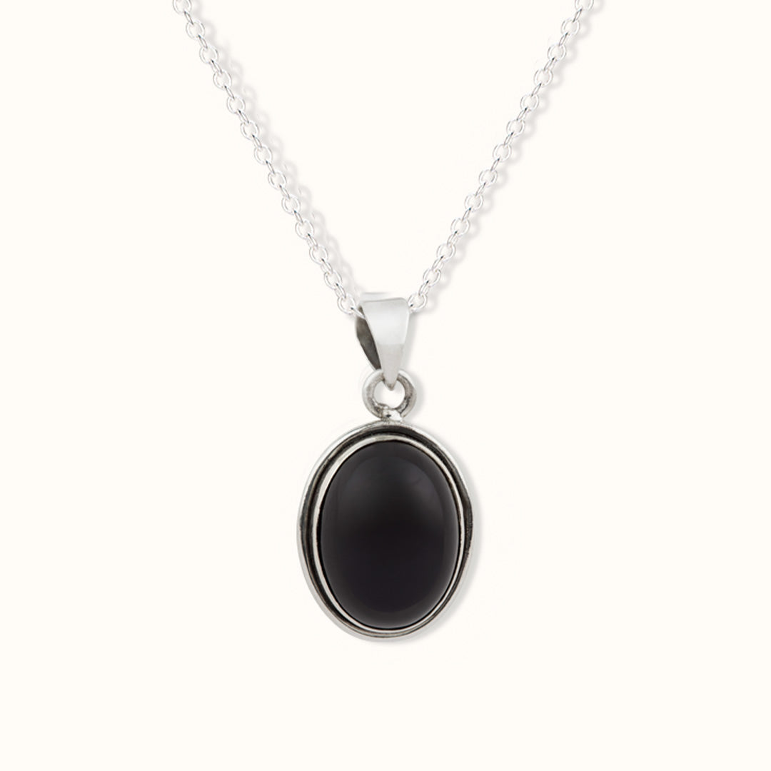 Aylin Onyx Charm Silber