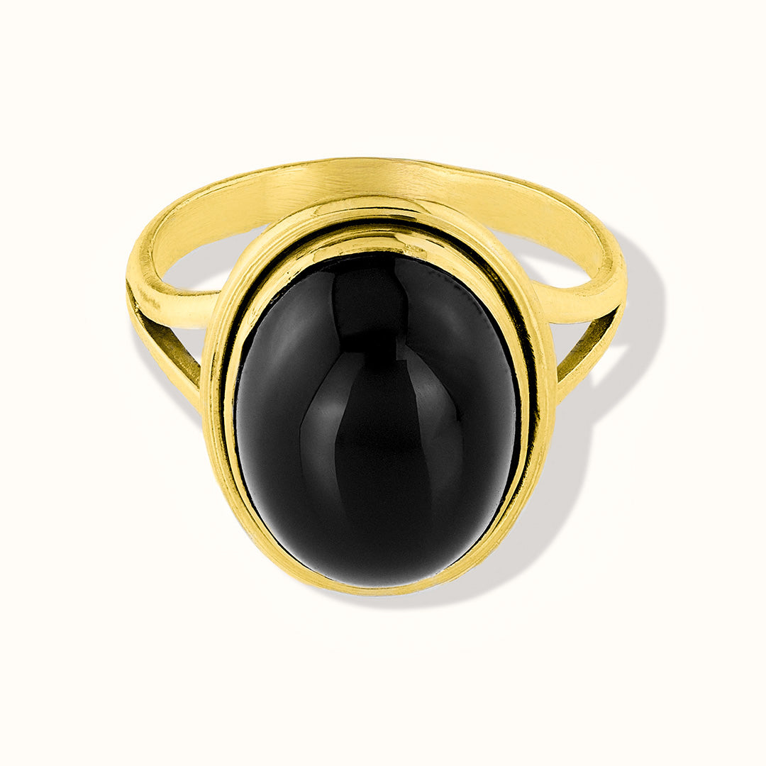 Aylin Onyx Ring Golden