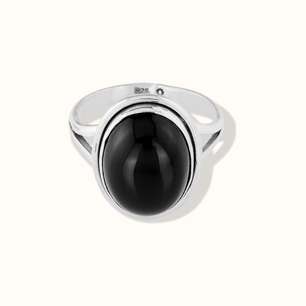 Aylin Onyx Ring Silber - Spirit of Liebs
